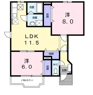 メビウスⅠ【1階】の間取り