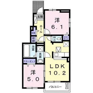 イーリス A【1階】の間取り
