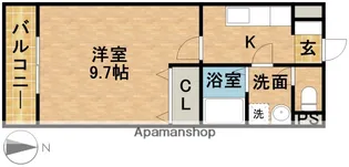 ボーヌングノインシュタイン【205号室】の間取り