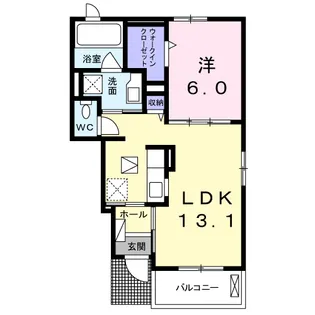 ルピナスⅡ【1階】の間取り