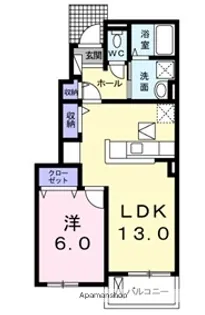 ベル ジャルダン【102号室】の間取り
