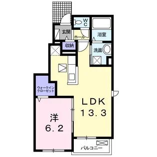 ALBA TOWN B【1階】の間取り