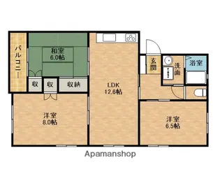 グランパル21A【1階】の間取り