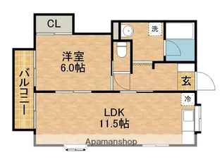 メゾンKⅡ【1階】の間取り