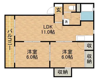 エクセル大東B【1階】の間取り