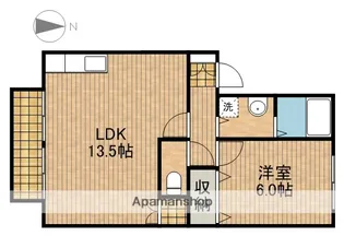 アムール・ヴィルB【2階】の間取り