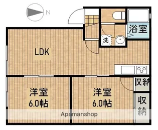 パレフローラC【202号室】の間取り