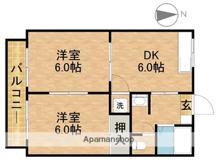 ノーブルビレッヂⅡ【202号室】の間取り