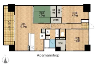 常盤町レジデンス【4階】の間取り