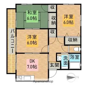 ラ・ファミーユⅠ【1階】の間取り