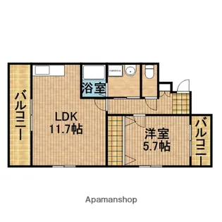 アモリールⅠ【3階】の間取り