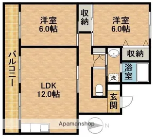 ロイヤルハイツⅡ【1階】の間取り