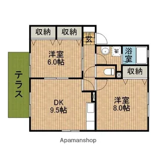 ウィルモア参【1階】の間取り