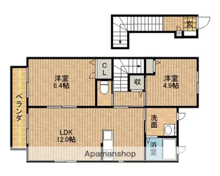 カーサ・フィオーレⅠ【2階】の間取り