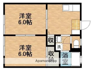 サンビレッジOGASA B棟【205号室】の間取り