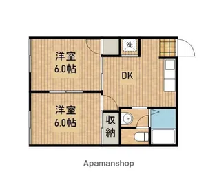 ガーデンスギタB【2階】の間取り