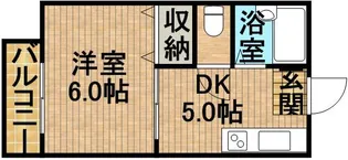 1Kの間取り画像