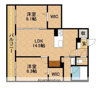 グランフィオーレ・ルミーナ【2階】の間取り