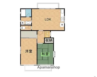 西島ハイツ【2階】の間取り