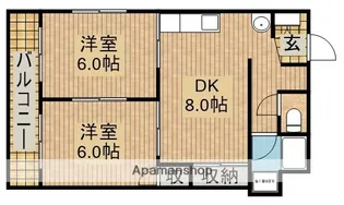 静岡県浜松市中央区上浅田2丁目【マンション】の間取り