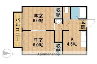 コーポ白山A【107号室】の間取り