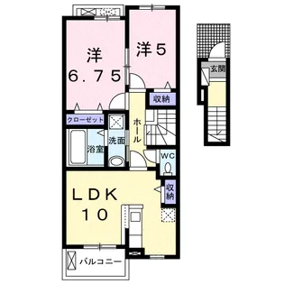 メゾン八番館【2階】の間取り