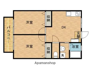 コーポ雪小僧【2階】の間取り