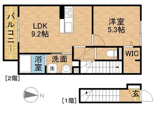 ハルモニア【2階】の間取り