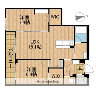 シャーメゾングレイス【2階】の間取り