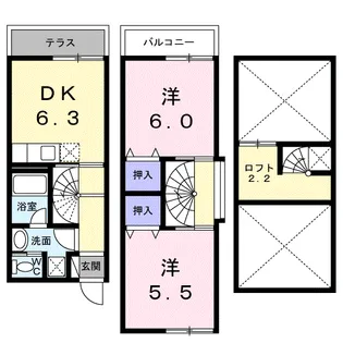 AGREEABLE大栄【1階】の間取り