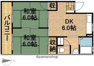 コーポことぶき【2階】の間取り