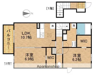 コーポ ヴェルデ【2階】の間取り