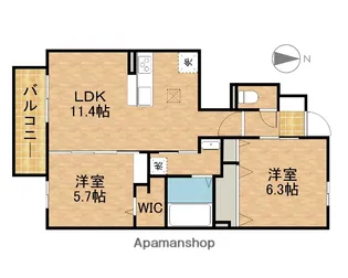 コーポ ヴェルデ【1階】の間取り