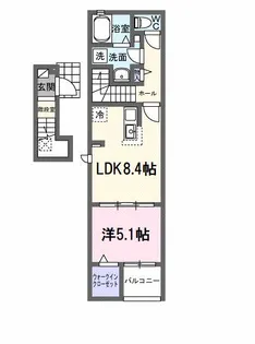 ヒカルサ藤枝高柳Ⅱ【2階】の間取り