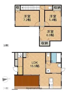 静岡県浜松市中央区入野町【テラスハウス】の間取り