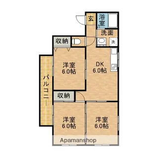 コーポ・フジサンフレッチェ【1階】の間取り