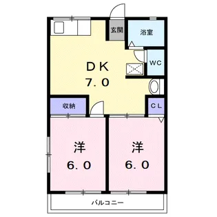 チェリーハイムA【2階】の間取り