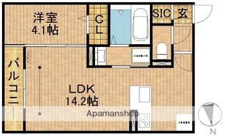 DーROOM下池川町【1階】の間取り