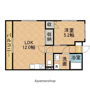 ルシェンテ【3階】の間取り