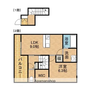 LOTUS静波【2階】の間取り