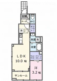 カーサブローテⅦ【1階】の間取り