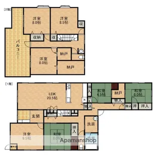 静岡県焼津市鰯ケ島【一戸建】の間取り