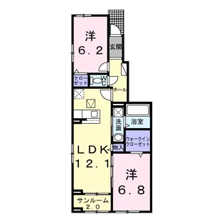 アルバ 涼【1階】の間取り