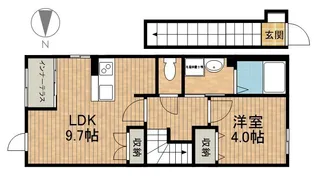 仮)シェルル・スターテラス和合【2階】の間取り