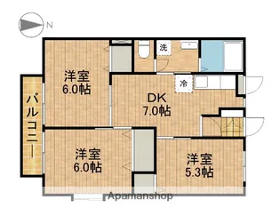 ベルデUⅡ【2階】の間取り