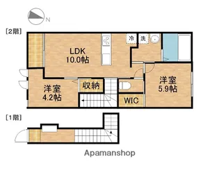 シェルル・スターテラス中瀬(仮)【2階】の間取り