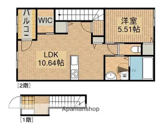AFC RESIDENCE 磐田中泉【2階】の間取り