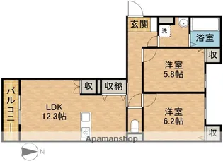グラン・ルミエール【1階】の間取り