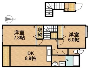 プラタナス【2階】の間取り