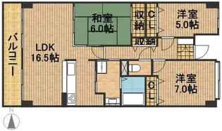 アートピア西ヶ崎【904号室】の間取り